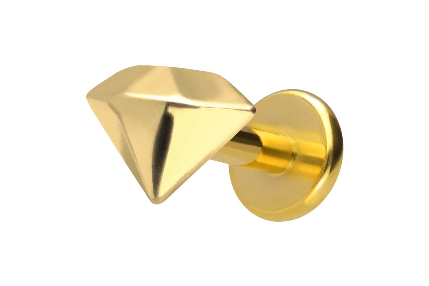 Titan Labret Piercing mit Innengewinde DIAMANT